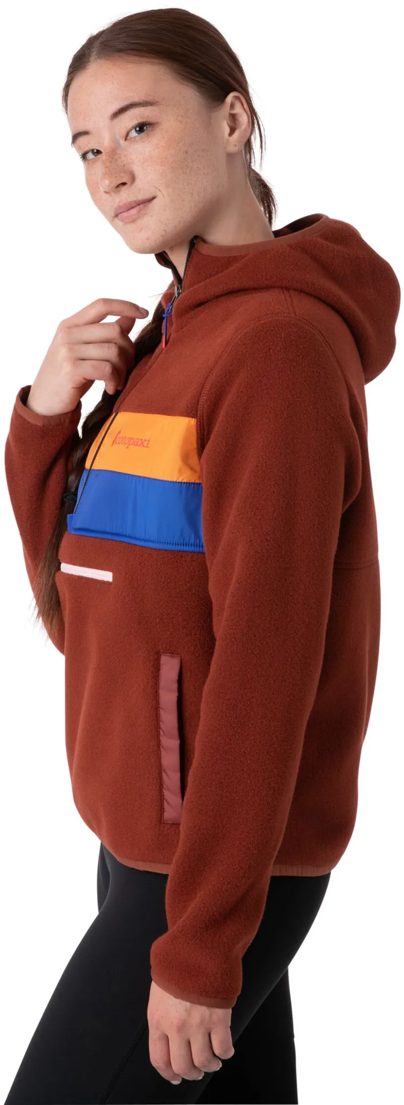 Cotopaxi Womens Teca Fleece Hooded Half-Zip Jacket - Desert Sun-4